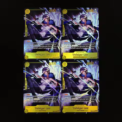 One Piece TCG OPCG English EB03-062 Law SEC V1 V2 8 Cost Yellow Law Textured Foil Embossed Card Anim