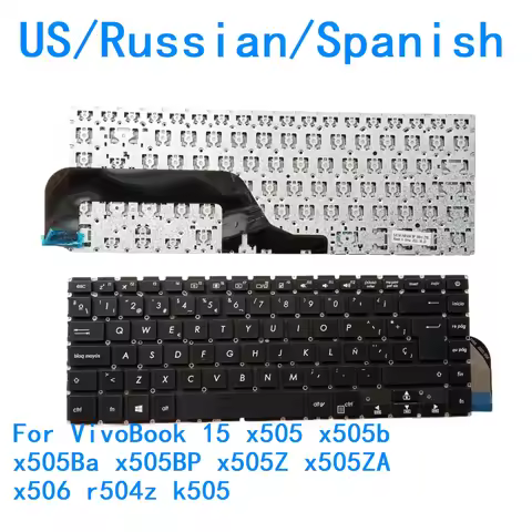 New US Russian Spanish Language Keyboard For ASUS VivoBook 15 x505 x505b x505Ba x505BP x505Z x505ZA