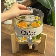 Glass bottle for cold water 2.2 liters, Glass Water Bottle with Bear Lid