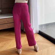 (2/2) Celana Pensil Plisket BB / Pleats Pants Wanita Jumbo Premium 015