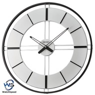 Seiko QXA820 QXA820K Farida Wooden Skeleton Wall Clock, Black Silver, 57cm