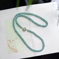 6mm天然瓜地馬拉翡翠 翡翠平安扣設計多圈手串手鍊