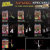 【Jom Pancing】SENSES Mackerel Special 7X7 Wire Assist Single Double Jigging Hook,Tenggiri,Fishing Acc
