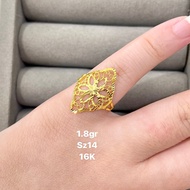 Cincin emas wajik krawangan - cincin wajik emas 700 16k