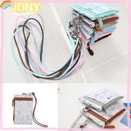 JONY Coin Purse With Lanyard PU leather Women Money Pocket Wallet