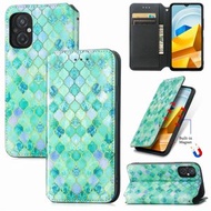 全城熱賣 - 適用於 小米 Poco M5 卡士諾 炫彩對吸手機皮套（綠寶石）