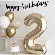 40inch Platinum Color Number Balloons Super big Number Balloon For Aluminum foil Balloon Balloon Bir