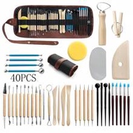 40pcs Pottery Tools Set, Carving Tools For Clay, Stone, Plastic, Dotting, Shaping, Handmade Pottery 