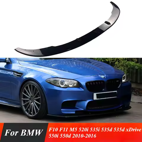For BMW F10 F11 M5 520i 535i 535d 535d xDrive 550i 550d 2010-2016 Accessories Gloss Black Car Front