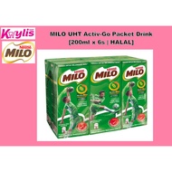 MILO UHT Activ-Go Packet Drink [200ml x 6s | HALAL]