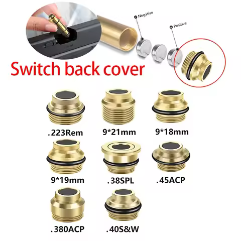20GA 12GA 9x19mm Laser Trainer Tail Cap Switch Back Cover Training Bullet Breech Rail Cover Snap Cap