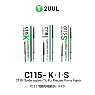 2UUL C115 K/I/S Soldering Iron Tip Set for Precision Phone Repair Compatible C115 Series Soldering S