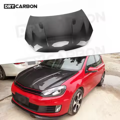 Carbon Fiber Front Engine Hood Air Vent Trim Cover Bonnet for Volkswagen VW Golf 6 VI MK6 GTI R20 20