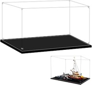 Display Case for Lego 21350 Jaws, 25.19x9.44x14.96inches (64x24x38cm), Protect Your Collectibles fro