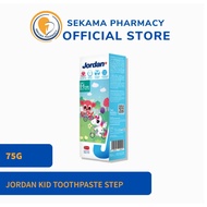 JORDAN KID TOOTHPASTE (STRAWBERRY) STEP 1 (0 - 5 YEARS) MILK TEETH 75G [EXP: 7/2027]