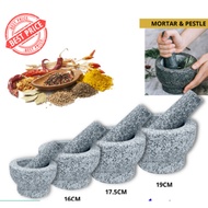 Mortar and pestle/Lesung Batu/Guacamole Salsa Maker (Nature Granite Stone)Tumbuk chili/Sambal /Herbs /Spices /Nut