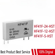 10PCS/Lot HF41F/24-HST 、HF41F/12-HST 、HF41F/5-HST DIP-4 New Original Power Relay HF41F-24-HST 、HF41F
