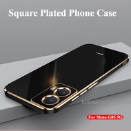 Casing For Motorola Moto G85 5G moto G85 G75 G55 G45 G15 G35 4G 5G 6D Square Plated Phone Case Camer