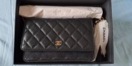 Chanel WOC black caviar 黑金條鏈包