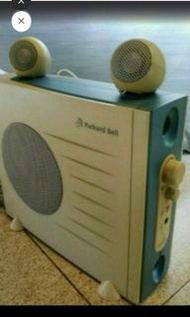 Packard Bell👍quality computer speakers set with🔎{3}pcs💰夠夠發$99.80/set💰fixed price美国品牌👍卓悦重低音輸出清晰音響💞微型蛋形喇叭型格時尚兼備👍方便配置機身即駁可享受完美音質💞可接駁電腦🎁mp3機🎁手機輸出💯功能正常外觀良好GooD👍GREAT🎁💯💯💯👍