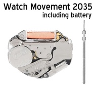 Replacement Watch Movement 2035 with Battery No Calendar Quartz Watch Movements Watch Repair Tools Parts Accessories