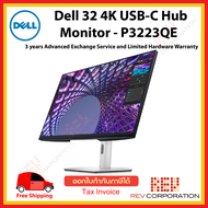 (ผ่อนชำระ 0%) P3223QE Dell 32 4K 3840 x 2160 at 60 Hz USB-C Hub Monitor - P3223QE Warranty 3 Year Onsite Service