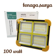 Lampu Sorot 100 Watt Tenaga Surya Lampu Emergency panel surya fungsi powerbank usb Tipe C