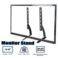 Stand Mount Table Top Tv Stand For 14-42in Plasma Lcd Led Screen Universal Height Adjustable Monitor