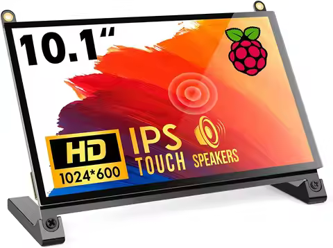 7" 10.1" Portable Raspberry Pi Screen 1024x600 HDMI IPS Touchscreen Monitor for Raspberry Pi 5/4/3/2
