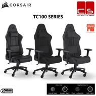 Corsair TC100 RELAXED Series Gaming Chair - Leatherette/ Fabric (Black/Grey)