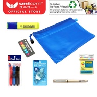 Unicorn Stationery Office University Writing Set with Bag Random Colours (Include 0.5mm ball pen 1.0