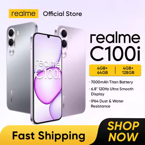 [New Launch] realme C100i Smartphone NFC 7000mAh Battery 15W Charge 6.8" 120Hz Display UNISOC T7250 