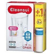 [direct from japan] Mitsubishi Chemical Cleansui Water Purifier Pot Type Value Set CP405-WT + 1 Cartridge Extra CP405W-WT Easy to hold Can be stored in door pocket