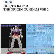[ COPY GHOST] HG37 HG 1/144 RX-78-2 THE ORIGIN GUNDAM VER 2  [White Fluorescent] GTO WATER SLIDE DEC