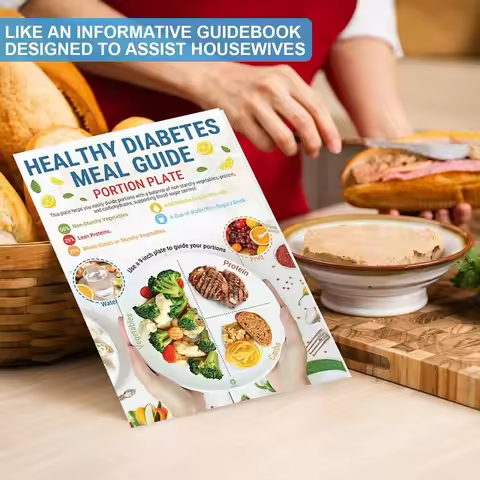 3pcs Portable Diabetes Food List Multi-function Healthy Food Programme Diabetic Food Chart Brochure