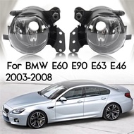 2Pcs ไฟตัดหมอกรถยนต์ของเล่นประกอบเองด้านหน้าโคมไฟหมอกเลนส์ที่อยู่อาศัย Clear No หลอดไฟสำหรับ BMW E60 E90 E63 E46 323i 325i 525i