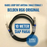 10 Meter Kabel Loop Out Antenna Belden Rg 6 Untuk Set Top Box Tv Termurah Ready Terbaik