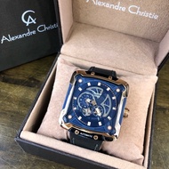 *Ready Stock At Our Shop*Alexandre Christie Special Edition Genuine Leather Automatic Watch 3039MAL For Him