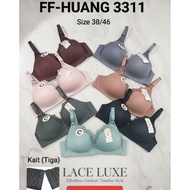 Jumbo Bra BIG size IMPORT WITHOUT WIRE CUP C No. 38-46 3 hooks, cool, soft, premium, stretchy, elast
