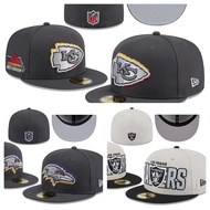 Kansas City Chiefs Fitted Hat Baseball Cap Full Closed Fit Caps Sports Hat Flat Brim Cap