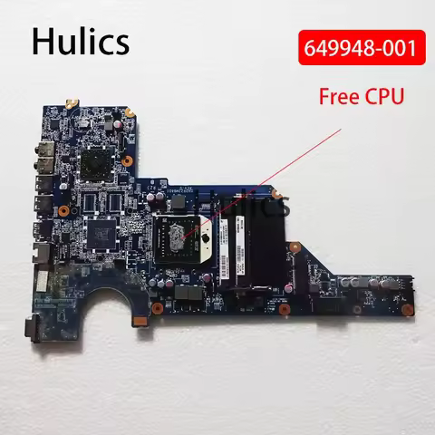 Hulics Used Laptop Motherboard For HP Pavilion G4-1000 G6-1000 G7-1000 G6 G4 G7 649948-001 DA0R23MB6