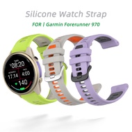 For Garmin Forerunner 970 Silicone watch strap Two-tone breathable strap