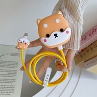 Cartoon Little Dog charger cover For iPhone 15 promax 20w A2344 A2902 3-pin plug suitable Charger pr