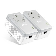 Gcvo TP-Link TL-PA4010P KIT AV600 Passthrough Powerline Starter Kit with Integrated Power Socket