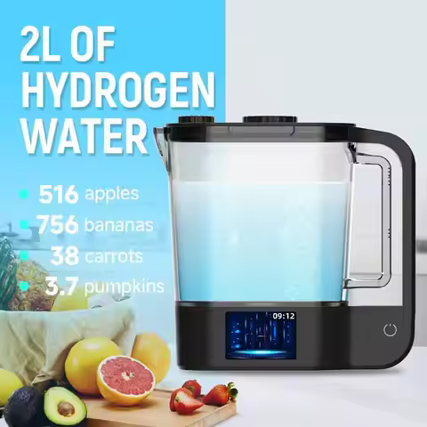 2L Drinking Hydrogen Rich Water Pitcher 3000PPB SPE PEM Portable H2 Cup Home Outdoor Use