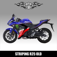Yamaha R25 Old Striping Sticker Old R25 Motorcycle Decal/ Yamaha Yzf R25 Old Sticker/ R25 Motorcycle