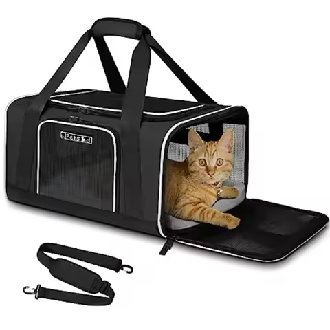 Pet Carrier 17x13x9.5 Southwest Airline Approved Travel Bag for Small Cats and Dogs Soft Dog Carrier