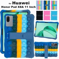 for Huawei Honor Pad X8A PadX8A 11 Inch 2024 Tablet PC 11 Inch Soft Bubble Stand Tablet Cover Case W