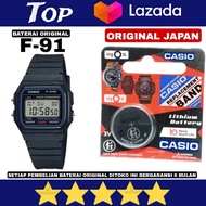 Casio F91Baterai jam tangan casio F91 F-91w original bergaransi asli japan