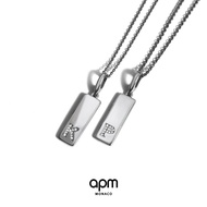 APM Monaco Tag Silver Letter Couple Necklace Male 2021 New Clavicle 520 Gift For Girlfriend